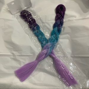 5/$30! MIX & MATCH! ICING MERMAID..UNICORN..FAIRY..LONG BRAID HAIR EXTENSION!